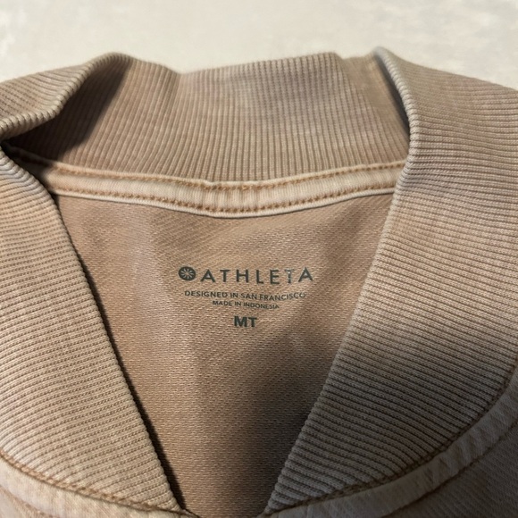 Athleta tan color jacket with front zipper size Medium tall - Picture 3 of 8